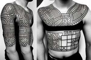 basic small tetris tattoo idea