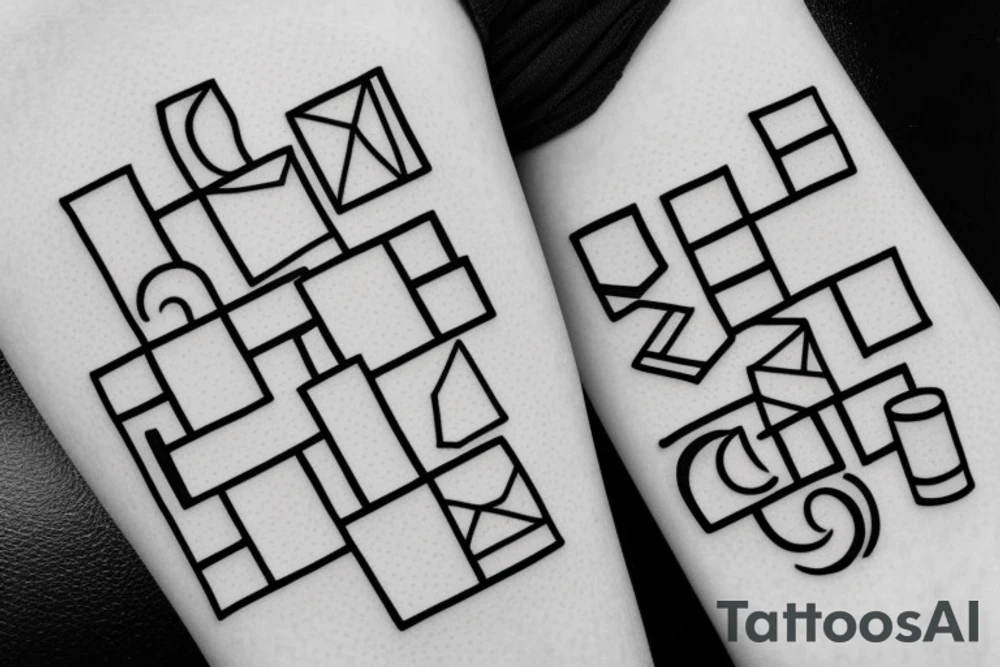 basic small tetris tattoo idea