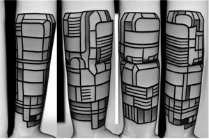 basic small Tetris T block tattoo idea