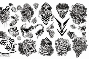"t" shaped, Blocky, Digital tattoo idea