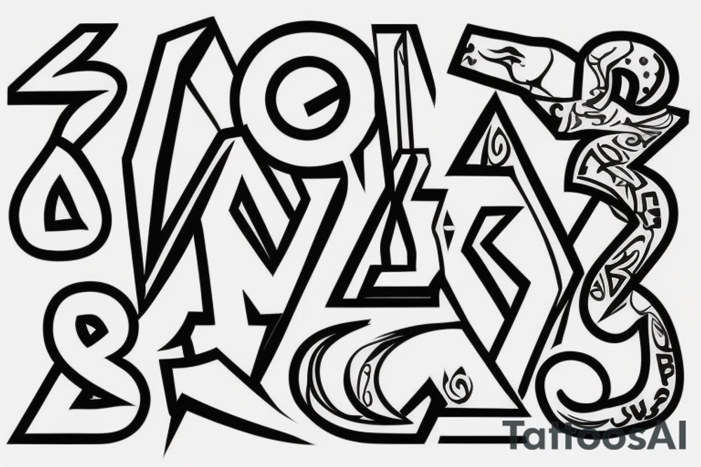 "t" shaped, Blocky, Digital tattoo idea