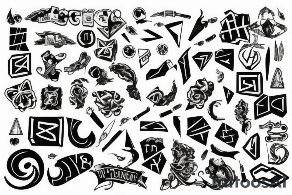 "t" shaped, Blocks tattoo idea