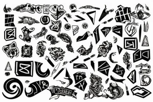 "t" shaped, Blocks tattoo idea