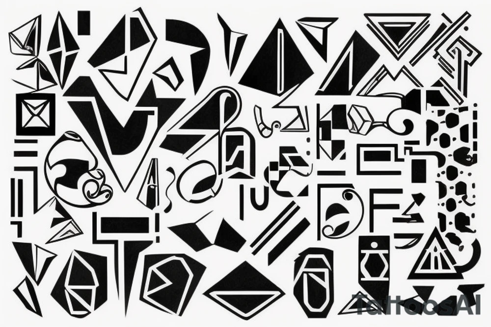"t" shaped, Blocks tattoo idea