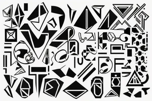"t" shaped, Blocks tattoo idea