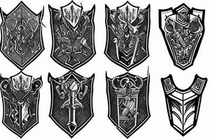Knight, Plate armor,  Sword tattoo idea