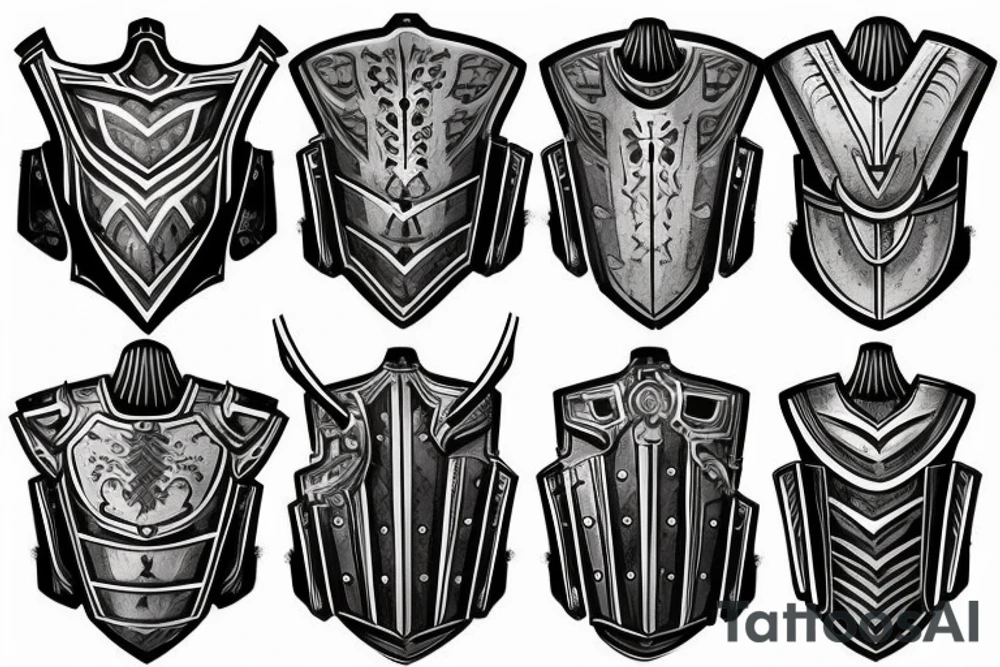 Plate armor, pauldron tattoo idea