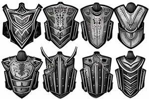 Plate armor, pauldron tattoo idea