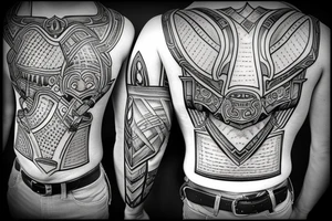 Plate armor, pauldron tattoo idea