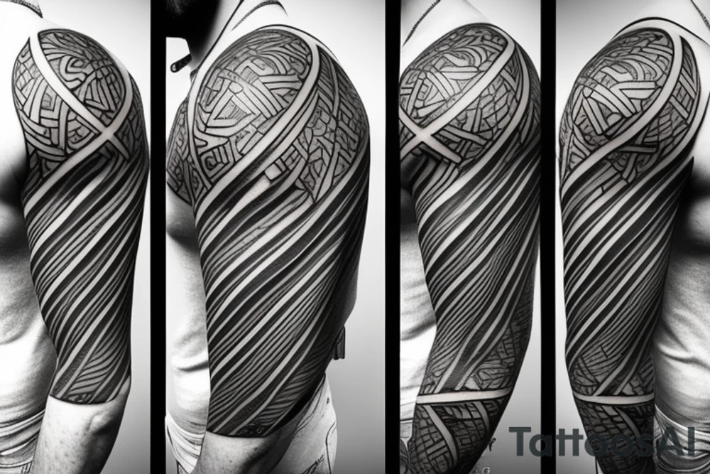shoulder armor tattoo idea