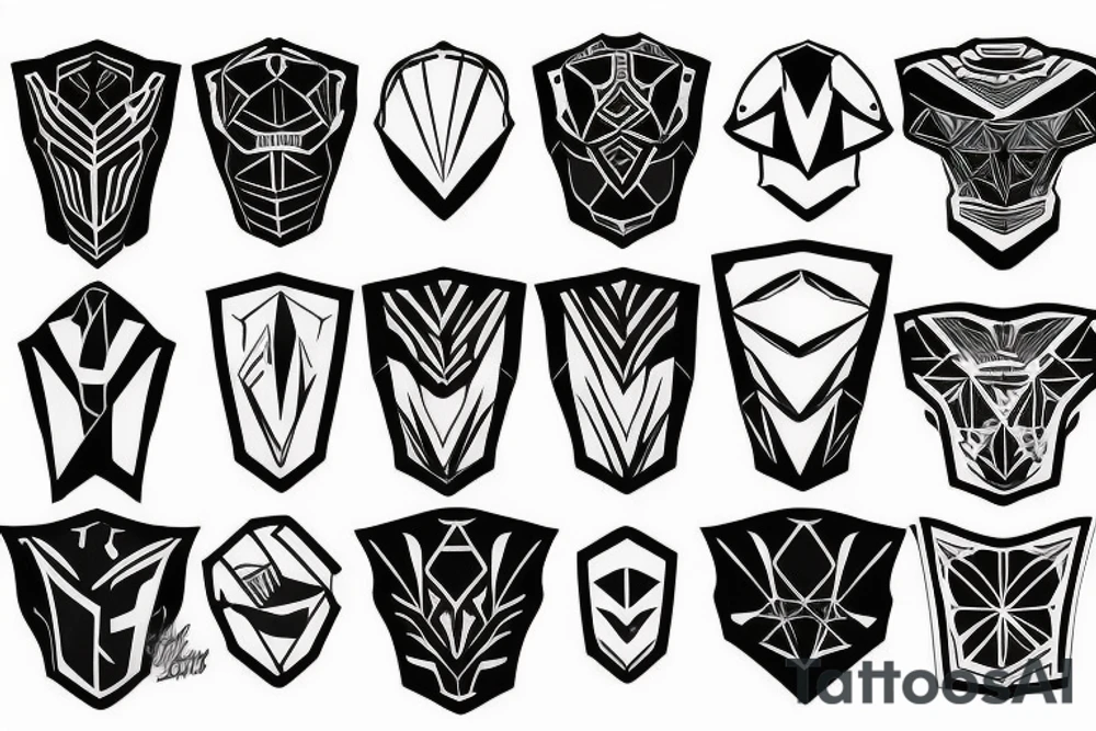 shoulder armor, Sheet tattoo idea