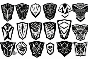 shoulder armor, Sheet tattoo idea