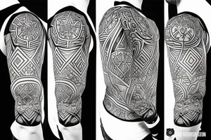 shoulder armor, Sheet tattoo idea