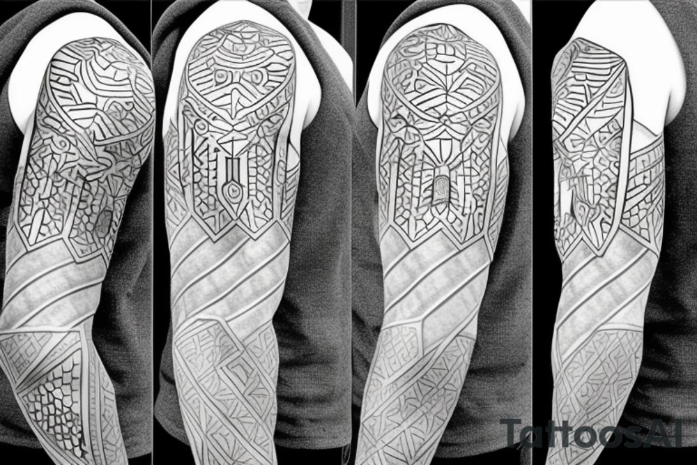 shoulder armor, Sheet tattoo idea
