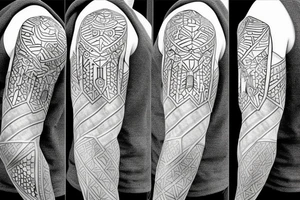 shoulder armor, Sheet tattoo idea