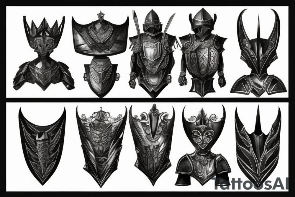 plate armor tattoo idea