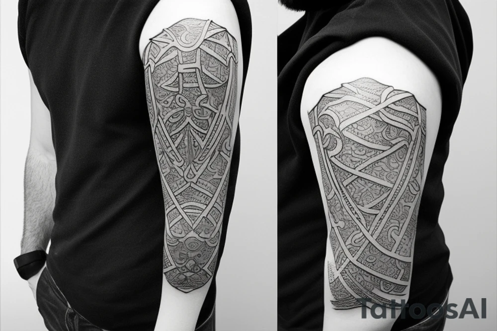 plate armor tattoo idea