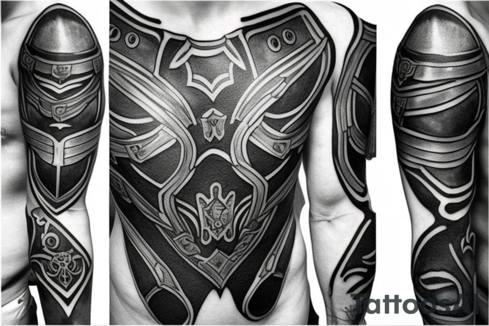 plate armor tattoo idea