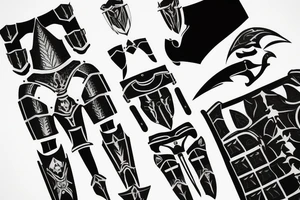 plate armor tattoo idea