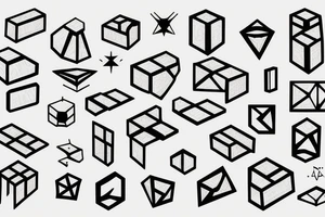T shape made of blocks tattoo idea