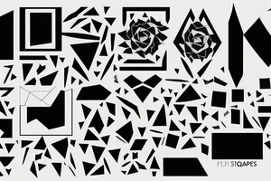 T shape made of squares tattoo idea