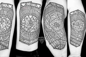 T shape made of squares tattoo idea
