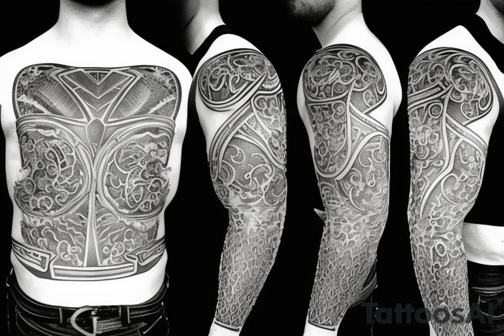 plate armor tattoo idea