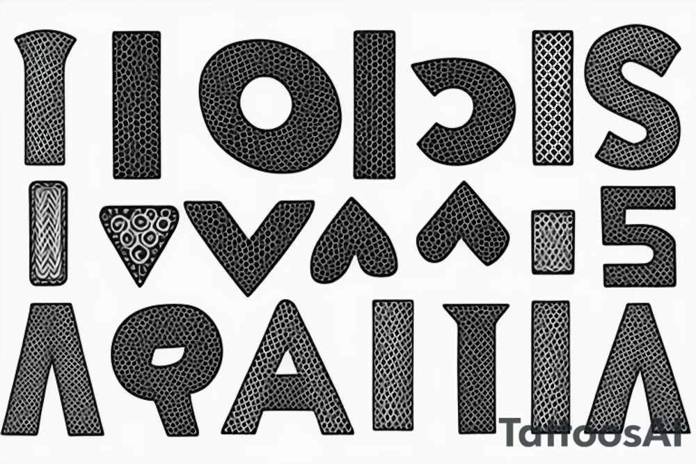 Basic "T" shape tattoo idea