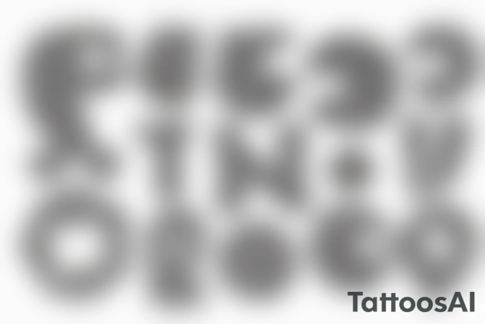 Basic "T" shape tattoo idea