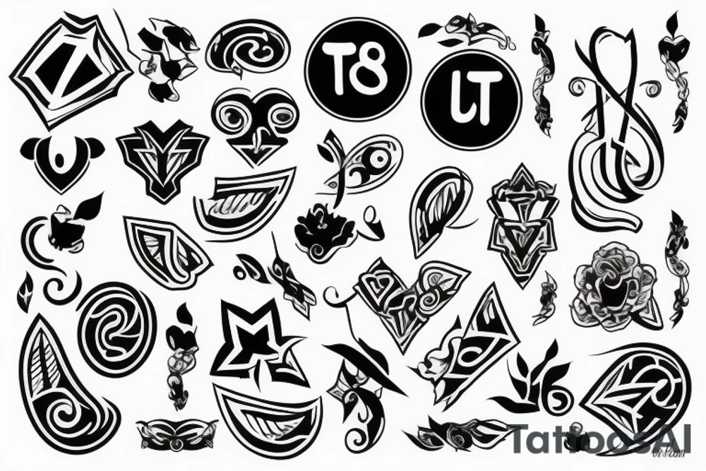Basic "T" shape tattoo idea