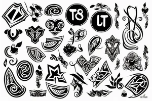 Basic "T" shape tattoo idea