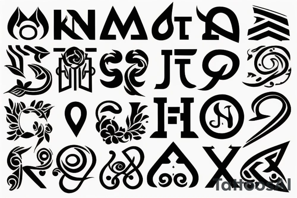 Basic "T" shape tattoo idea
