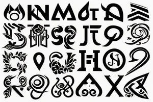 Basic "T" shape tattoo idea