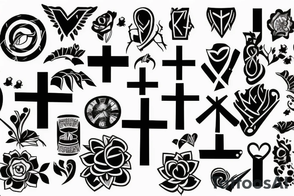 simple cross outline blank inside tattoo idea simple cross outline blank inside tattoo idea