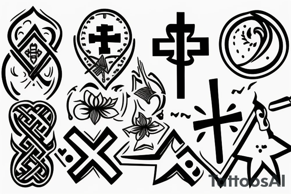 simple cross outline blank inside tattoo idea simple cross outline blank inside tattoo idea