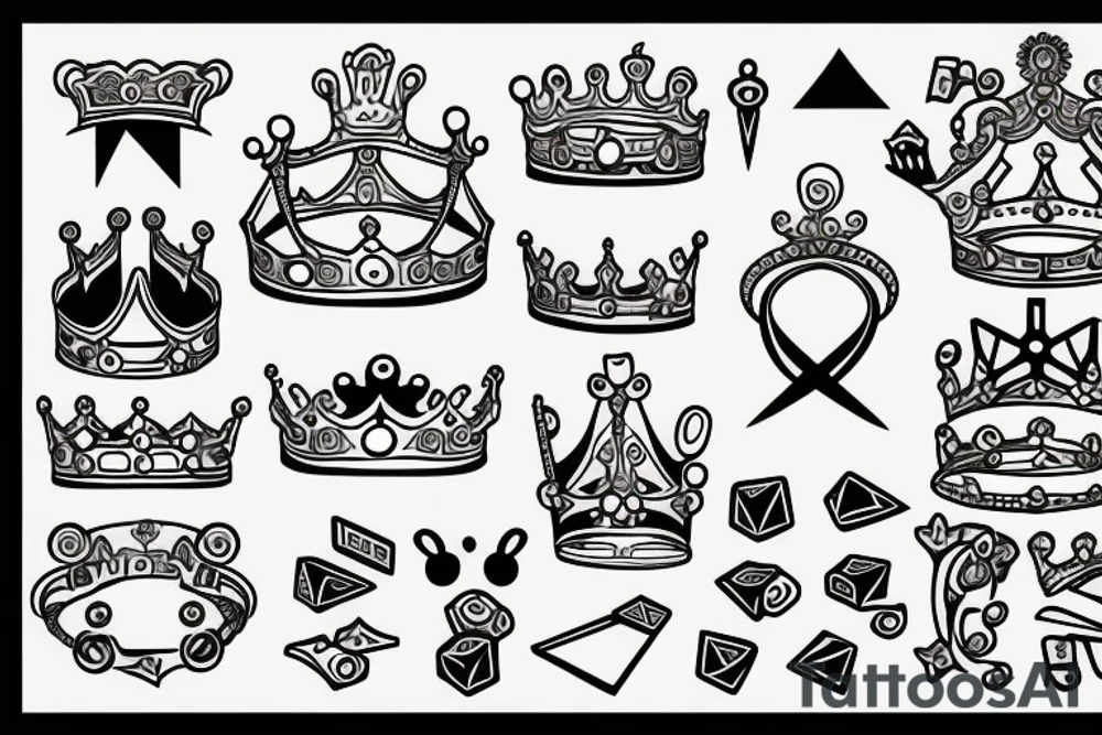Dice crown tattoo idea
