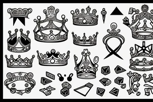 Dice crown tattoo idea