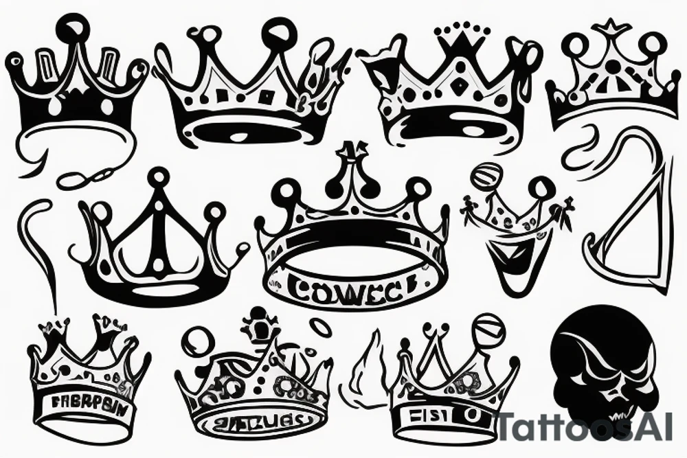 Dice crown tattoo idea