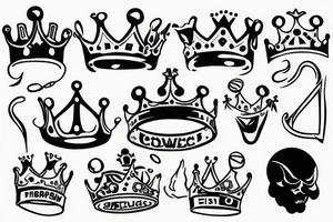 Dice crown tattoo idea