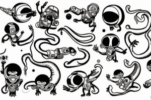 space monkey tattoo idea