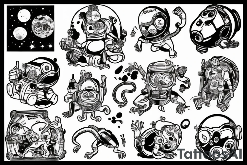 space monkey tattoo idea