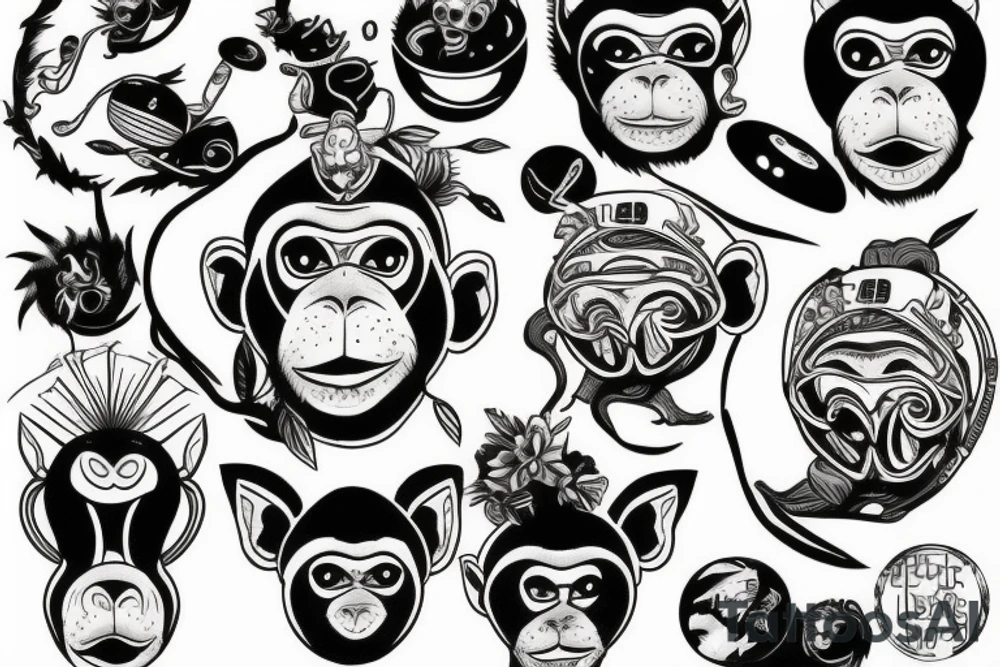 space monkey tattoo idea