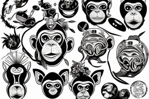 space monkey tattoo idea