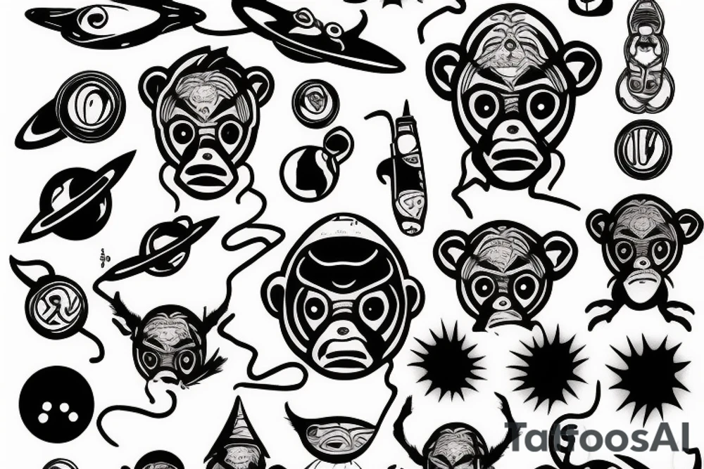 space monkey tattoo idea