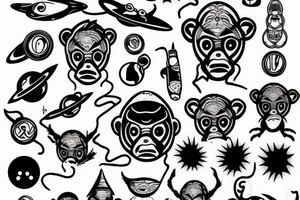 space monkey tattoo idea