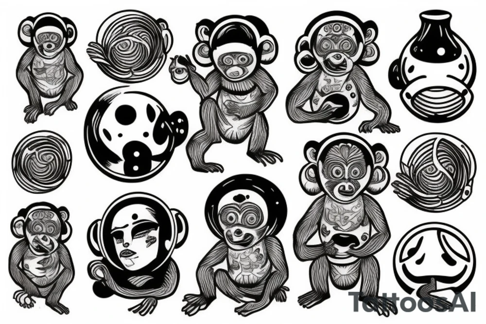 space monkey tattoo idea