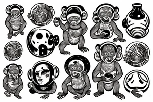 space monkey tattoo idea