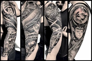 mexican american man looking at space tattoo idea