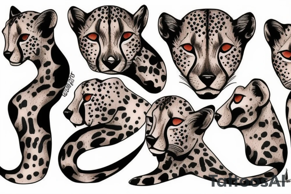 cheetah tattoo idea