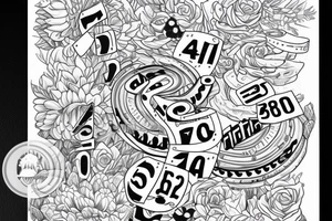 Letters and numbers: Baptized Date: April 23rd 2023 tattoo idea